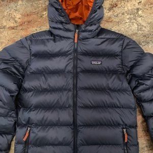 Patagonia Hi-Loft Down Sweater Hoody Jacket  Boy Size XXL (16-18)